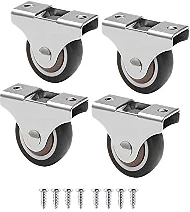 Flpeekash 4 StüCk Rollen MöBel Rollen Kleine 25Mm Bockrollen Richtung Bewegliche Rollen Bewegliche Rollen für MöBel