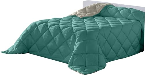 Lucena Cantos – Piumone Nordico Liscio 400 g/m2 (300 x 270, Bicolore Acquamarina/Avorio)
