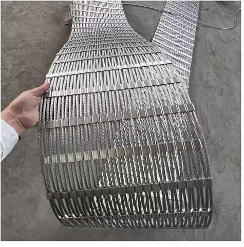 DTVEW 304 Edelstahl-Seilnetz, Anti-Fall-Schutznetz Gartennetz, 5cm/1,5mm Geflügelkäfignetz, Dehnbares Balustraden-Füllgitter(1.2x25m/3.9x82ft)