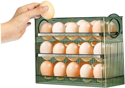 Egg basket egg rack transparent egg storage box refrigerator storage side door storage box household three-layer egg box /3098