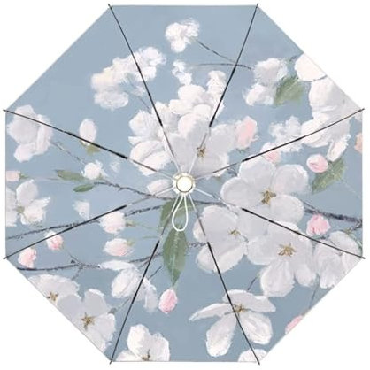 FENBNMK Taschenschirme Kompakter Regenschirm for Damen und Herren, winddichter Reiseschirm, wasserdichter Taschenschirm, robuster, langlebiger Sonnen- und Regenschirm Regenschirme(Blue)