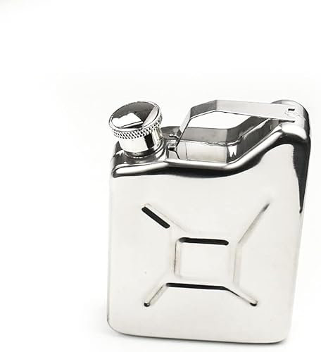 DIMEIYAN Flasque de poche portable for alcool, 141,7 g, flacon portable en acier inoxydable, pot à vin, baril d'huile, verres de voyage personnalisés, cadeau for homme.