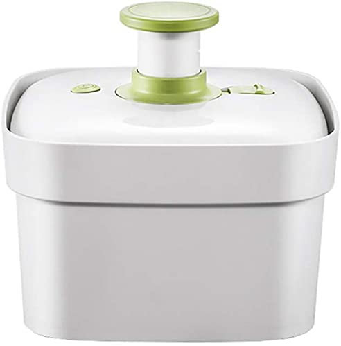 Salad Spinner 7 Liters - Manual Vegetable Washer with Quick Stop Button for Dehydrating and Removing Excess Water from Lettuce, Spinach, and Cabbage