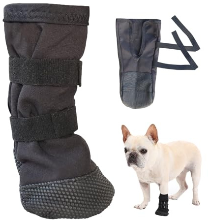Chaussette Chien,Antidérapantes Douce Dog Chaussure Pour Pattes Plaie Protection Bottines Blessé Chiens Chaussures Accessoires Boots Et Chausson Patte Sabot Bottes Chaussons March Protectors (L)
