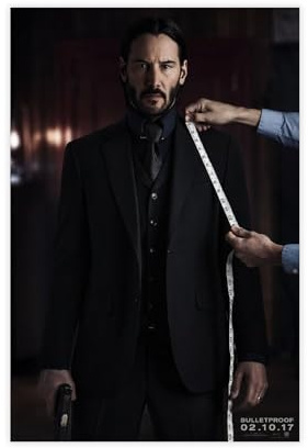 John Wick Leinwandposter Kapitel 2, Wandkunst, Dekordruck, Bild Gemälde für Wohnzimmer, Schlafzimmer, Dekoration, 30 x 45 cm