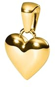 Purelei® Aloha Love Charm – Ciondolo a forma di cuore in acciaio inox placcato oro – simbolo di amore e compassione – 12,4 x 11,8 mm – oro/argento/oro rosa, 12,4 mm x 11,8 mm, Acciaio inossidabile
