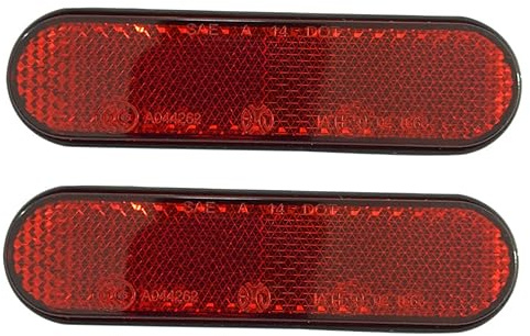 MUELODSIC 2 Pcs Feux Arrière Moto LED 24 LED Rouges en Plastique Fonction Clignotant Haute Puissance pour Véhicules Motos
