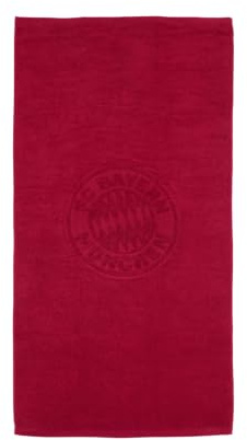 FC Bayern München Duschtuch I Handtuch 140 x70 cm (Bordeaux) I Weich & saugfähig aus 100% Baumwolle mit Vereinswappen I Offiziell lizenziert