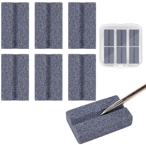 Kaempe 6 Pack Dart Sharpener, Darts Accesories Sharpener Tool, Dart Point Sharpeners for Polishing and Deburring