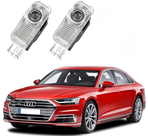 Welcome Light for A2 A3 A4 A5 A6 A7 Q2 Q3 Q4 Q5 Q7 TT LED Rings Projector Entry Lighting Logo Laser Door Light Pack of 2