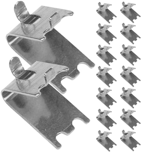 Anneome 20pcs Refrigerator Shelf Bracket Supports Metal-free Wire Cooler Rack Clips Fridge Wire Shelf Clamps for Commercial Freezer Storage Cabinet