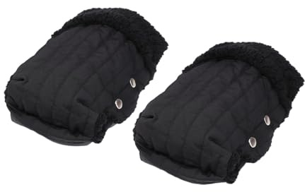 Mqiklt Scaldamani Invernale per Passeggino, Scaldamani in Pile Traspirante per Passeggino, Scaldamani per Passeggino, Accessori per Rimorchi, nero, Taglia unica