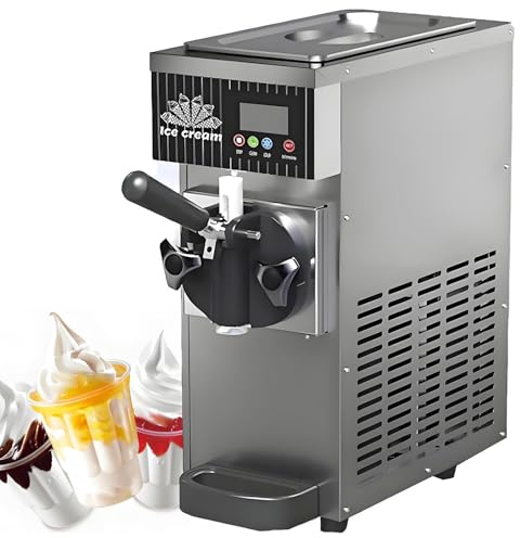 Heladera Profesional Con Preenfriamiento - Potencia 450/750W, 2.5L/3.5L, Limpieza Auto, Pantalla Táctil, Soft Serve Heladera Multiusos Para Restaurantes Y Bares(Silver,450W)