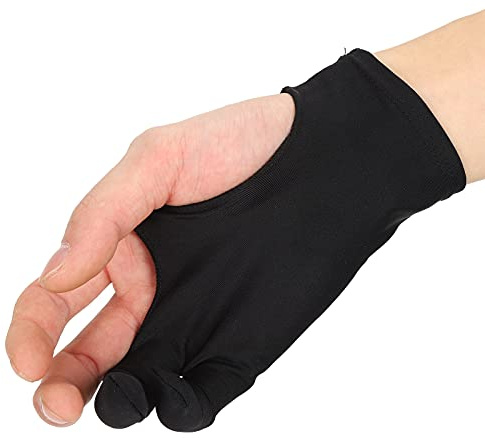 Annadue Målarhandskar med 2 Fingrar för Skiss, Skrivning, Elektronisk Skärm Mot Fläckar, Konstnärshandskar för Ritning Av Surfplattor Konsttillbehör (S)