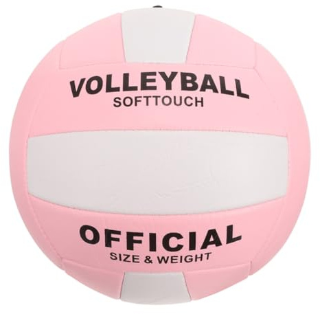 jojofuny Volleyball en PU Rose Supérieure et Stabilité, Équipement D'entraînement Gonflable pour Volley-Ball en Salle et Extérieur Plusieurs Styles