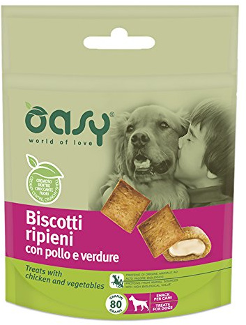 OASY SNACK DOG - BISCOTTI RIPIENI CON POLLO E VERDURE 80 GR (8PZ)
