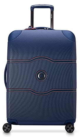 DELSEY PARIS Chatelet Hard+ Hardside Luggage with Spinner Wheels, Navy, Checked-Large 28 Inch, Chatelet Air 2.0 Hardside Luggage with Spinner Wheels