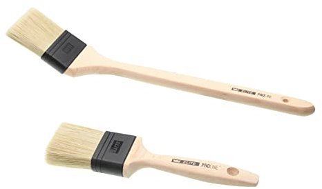 Profi Malerpinsel PROLINE Elite 2er Vorteils-Set Pinsel 60 mm breit & 70 mm breit mit langem Griff, Premium Qualität, 100% FSC-zertifiziertes Holz