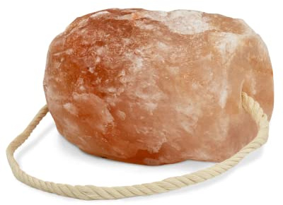 Hochwertiger Salzleckstein “Bergkristall” 2 x Leckstein mit Kordel, insgesamt ca. 9-10 kg, für Pferde, Schafe, Rinder, Wild, Viehsalz - Mineralleckstein - Premium Leckstein