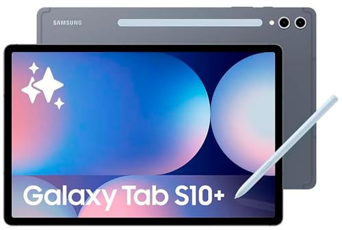 Samsung Galaxy Tab S10+ Tablet Android 256 GB 31,5 cm 12.4 Dynamic AMOLED 2X 2800 x 1752 microSD-Steckplatz 3G 4G 5G Mondsteingrau [Version Polnische]