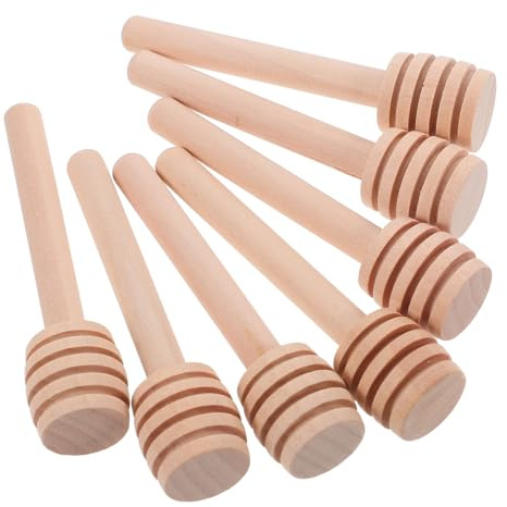 PRETYZOOM Lot de 20 Mini-cuillères à Miel en Bois pour Café Thé Pot de Miel Ustensile