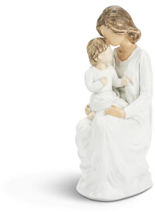 Statuette per Madre e Figlio, Giardino in Resina con Angelo, Regalo di Compleanno Della Mamma da Figlio,Regalo di Ringraziamento per Donne,Statua Angelo per Prato, Terrazza Dekor Figur Religiöse