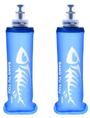 2pcs Flasque Running Gourde Souple Pliable Sans BPA Bouteille D'Eau avec Poche Hydratation Réservoir D'Eau