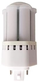 KJXP, Paket om 10, LED-lampa AC220V 10W 63LED-2835SMD Gx24 4-stifts dimmer 360 graders ljus(Cold white)