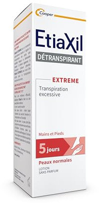 ETIAXIL - Déodorant Détranspirant - Traitement Transpiration Excessive - Pieds et Mains - EXTREME Peaux Normales - Efficacité 5 jours - 100 ml