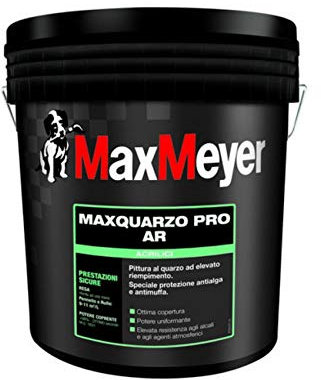 MAXQUARZO PRO AR PITTURA AL QUARZO AD ALTO RIEMPIMENTO BIANCO PER ESTERNO LT.4 MAX MEYER