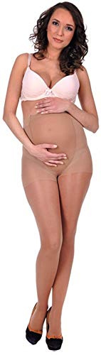 Unbekannt SUPER Bequeme UMSTANDSSTRUMPFHOSE Mikrofaser 40 DEN FARBEN Schwangerschaft Strumpfhose S-XXL (M - L, Beige/Visone)