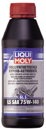 LIQUI MOLY Aceite 100 % sintético para engranajes hipoides (GL5) LS SAE 75W-140 | 500 ml | Aceite de engranajes | Aceite hidráulico | 4420