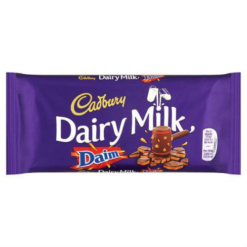 Cadbury Lot de 15 barres de chocolat au lait laitier avec suède 120 g