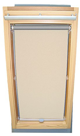 Easy-Shadow Hochwertiges Abdunkelungsrollo Rollo Thermo creme für Velux DKL/DKU/RHL/RHU-EP GGU,GPU,GHU,GTU 308 ALU // Maßanfertigung