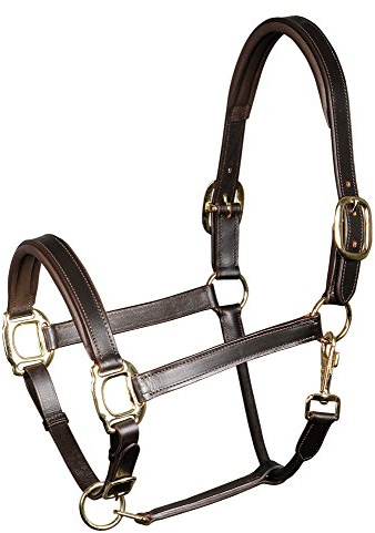 Harry's Horse Halster Leder, Padded, Farbe:braun, Größe:Full