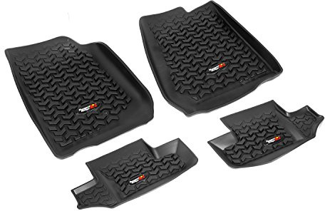 Rugged Ridge All-Terrain 12987.02 schwarz vorne und hinten Boden Liner Kit für Select Jeep Wrangler Modelle