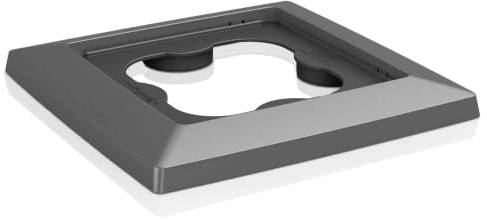 LECHUZA Base a rullo LECHUZA CUBICO 40 antracite metallizzata 13417 | H4,5 cm, piattino in plastica di qualità, per interni ed esterni
