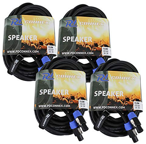 PD Connex 4x NL2 To NL2 Speaker Plug Cables 15m