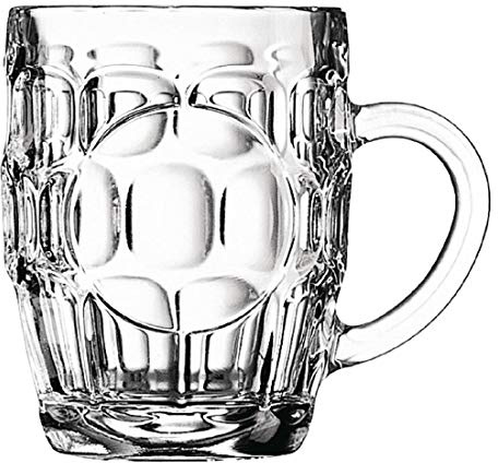 Arcoroc Britannia Dimple Half Pint Tankards 285ml CE Marked - Pack of 36 | CE marked for legal commercial service in busy pubs and bars, with a traditional dimpled finish for a secure grip.