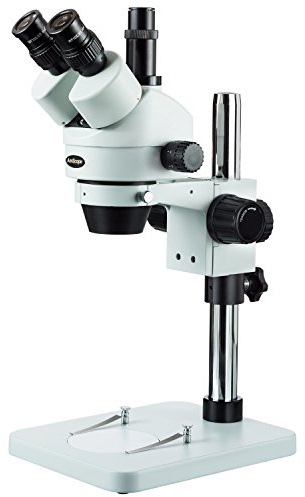 AmScope sm-1ts-v203 7 x -45 X Zoom trinocular microscopio estéreo con tabla Pilar Soporte