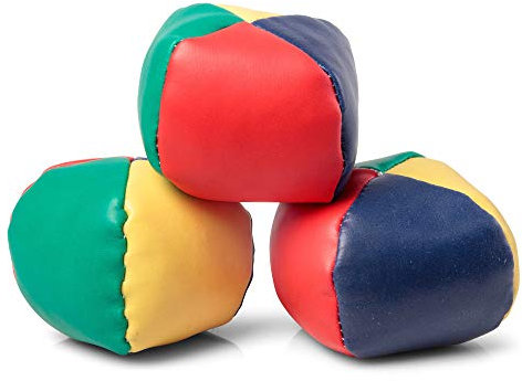 Tobar Jonglierbälle Set, Rot, Größe S (Bohnenfüllung, 5 cm), Uni
