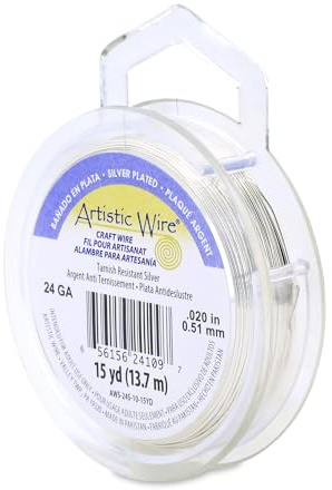 Beadalon 15-Yards Artistic 24-Gauge Tarnish Resistant Wire, Silver