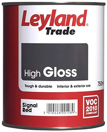 Leyland Trade High Gloss Paint - Signal Red 750ml
