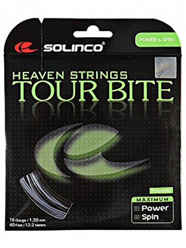 Solinco Tour Bite 16 g 1,30 mm Tennissaiten, 2 Packungen