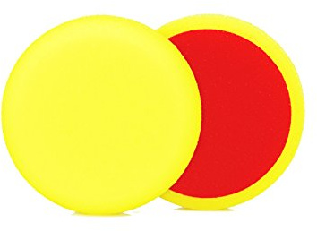 ALCLEAR 5513530M_2 5513530M Schleifpad, Auto Polierschwämme, medium, Durchmesser: 135x25 mm, gelb, 2er Set, Polierpad polieren Pad Schwamm Autopflege Polierschwamm f. Poliermaschine