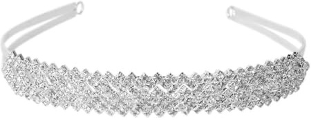 WINOMO Crystal Rhinestone Crown Hair Barrette Hair Loop Tiara Hairband Headband
