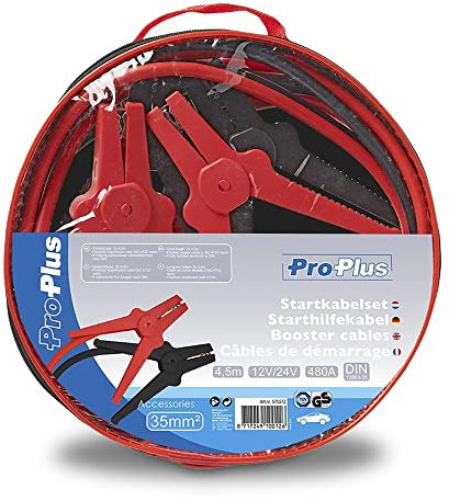 Starthilfekabel Überbrückungskabel Starterkabel Batteriekabel Pannenhilfe 35mm² 480Amp 3,5 m inkl Tasche TÜV/GS-Geprüft