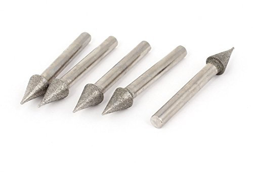 sourcing map 5 Stück 6mm Schaft 10mm Durchmesser Kegelkopf schleifen Schleifstift de DE de