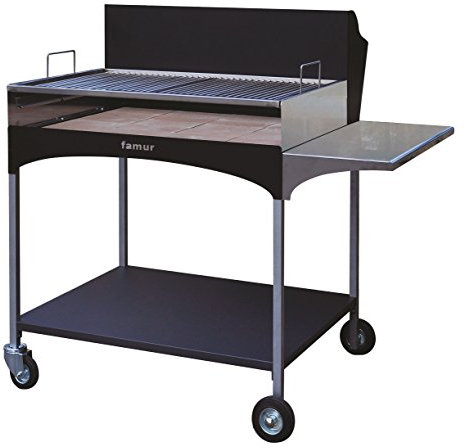 Barbecue au charbon de bois BK 12 Elite avec grande grille de cuisson en acier inoxydable avec tiges pivotantes de 8 mm d'épaisseur.