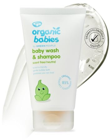 Green People Organic Babies - Baby Wash & Shampoo - Fragrance-Free - Vegan, Organic & Cruelty Free, 150ml
